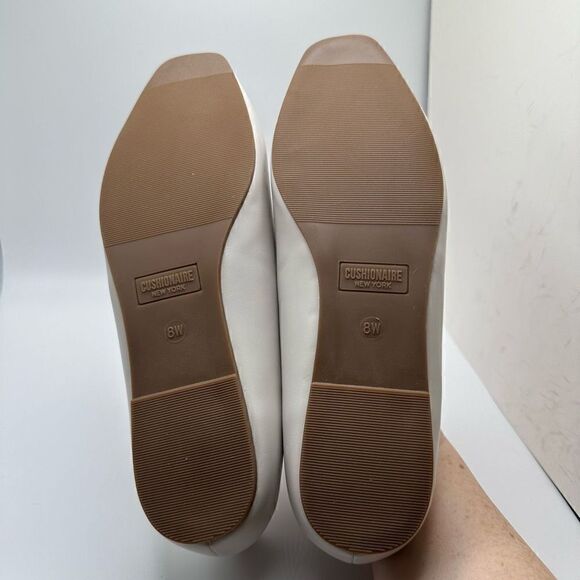 CUSHIONAIRE Women's Flat with +Memory Foam 8 WIDE IVORY - Picture 5 of 7